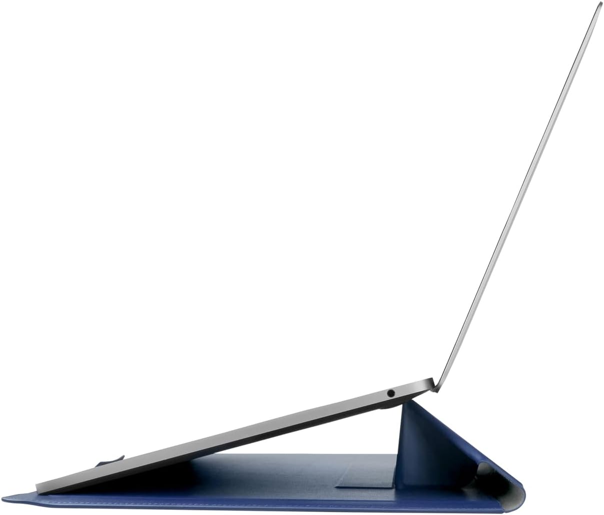 UNIQ Oslo Sleeve and Laptop Stand (for up to 14" Laptop) (Blue)