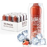 BAWLS Guarana Root Beer - Guarana Fueled Soda for Energy, High Caffeinated Drink, 12 Pack 16oz Cans