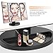 BESTOPE Makeup Mirror Lighted Makeup Mirror with Lights,Vanity Mirror with 2x/3x Magnification,180 Degree Rotation,Cosmetic Light Up Mirror(Black)