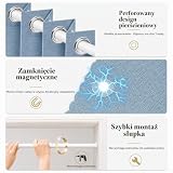 Jilron Składana zasłona na drzwi z drążkiem teleskopowym, składane drzwi bez wiercenia, ochrona prywatności drzwi wewnętrznych, łatwy montaż do korytarza, pomieszczenia gospodarczego i szafy na