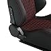 Racing Seats,Universal Pair Bucket Seat For Cars With Bottom Mount Sliders,Black PVC Leather Red Diamond Shiny Mesh Fabric Racing Seats