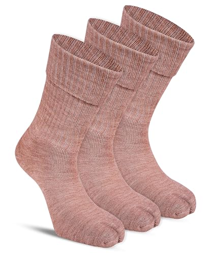 Image of RC. ROYAL CLASS Women Woolen Winter Wear Thermal Thumb Socks, Calf Length Terry Thick Towel Cushioned, Warm & Cozy Thermal Thumb Socks For Women (Pack of 3 Pairs)