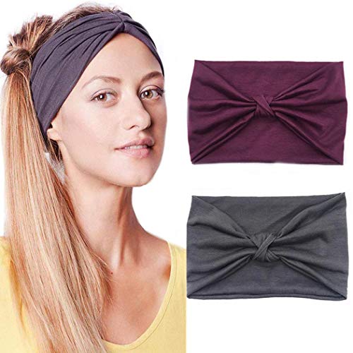 Victray Women's Fashion Headbands Wide Headband Yoga Workout Head Bands Hair Accessories (3)