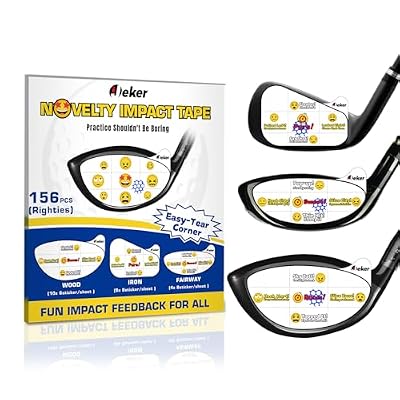 IJEKER Novelty Emoji Golf Impact Tape for Driver, Iron and Wood, 156 PCS