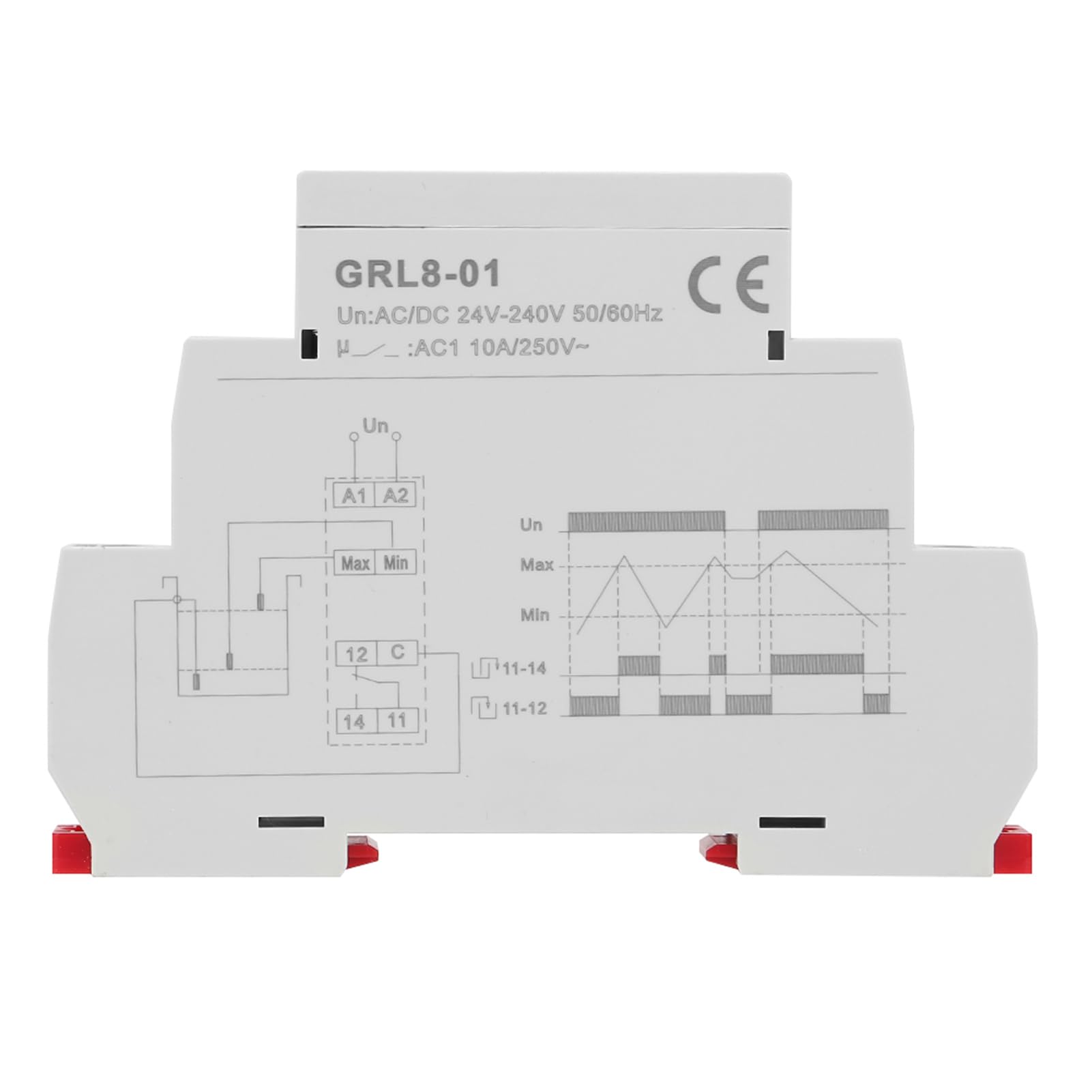 GRL8-01 Controlador de Nivel de Agua Automático 10A AC/DC 24V-240V para Líquidos Industriales
