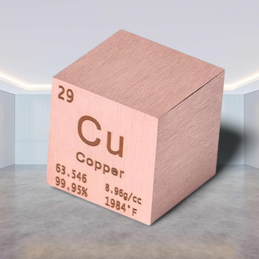 Set di cubi di elementi da 8 pezzi, cubo di metallo di tungsteno da 1 pollice, tavola periodica di elementi, per insegnamento, regalo, collezione