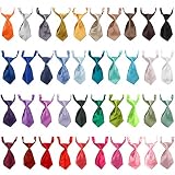 Segarty Small Dog Ties, 40 PCS Dog Neck Bow Tie with Adjustable Solid Color Dog Bowtie Collar for We