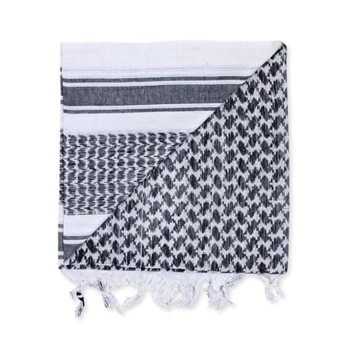 Image of M MCGUIRE GEAR Shemagh Tactical Scarf, Middle Eastern Desert Hood, Bandana, Keffiyeh, Military Style, 100% Cotton, 42 inch x 42 inch