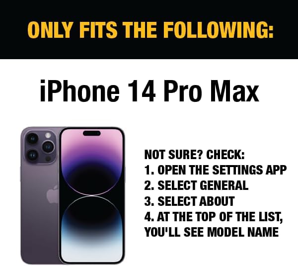 Miniatura 2 de DEWALT Protector de pantalla de vidrio para iPhone 14 Pro Max, paquete de 2 protectores de pantalla de vidrio templado, compatible con fundas,