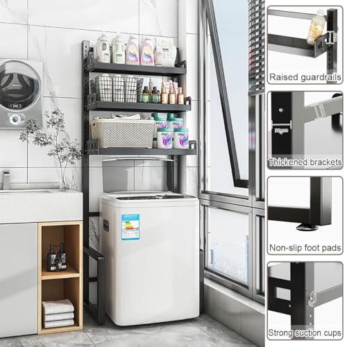 Meuble de rangement pour machine à laver en acier résistant à l'eau - 5