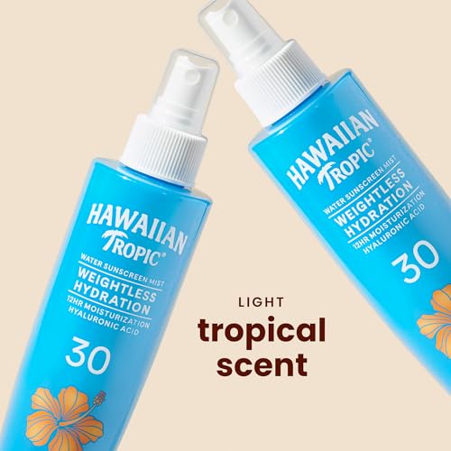 Hawaiian Tropic Weightless Hydration Water Mist for Body SPF 30, 5.2 Fl Oz | Hawaiian Tropic Body Spray Sunscreen Mist, Water Based SPF 30, Non-Aerosol Sunscreen Spray, 5.2 Fl Oz - image 2