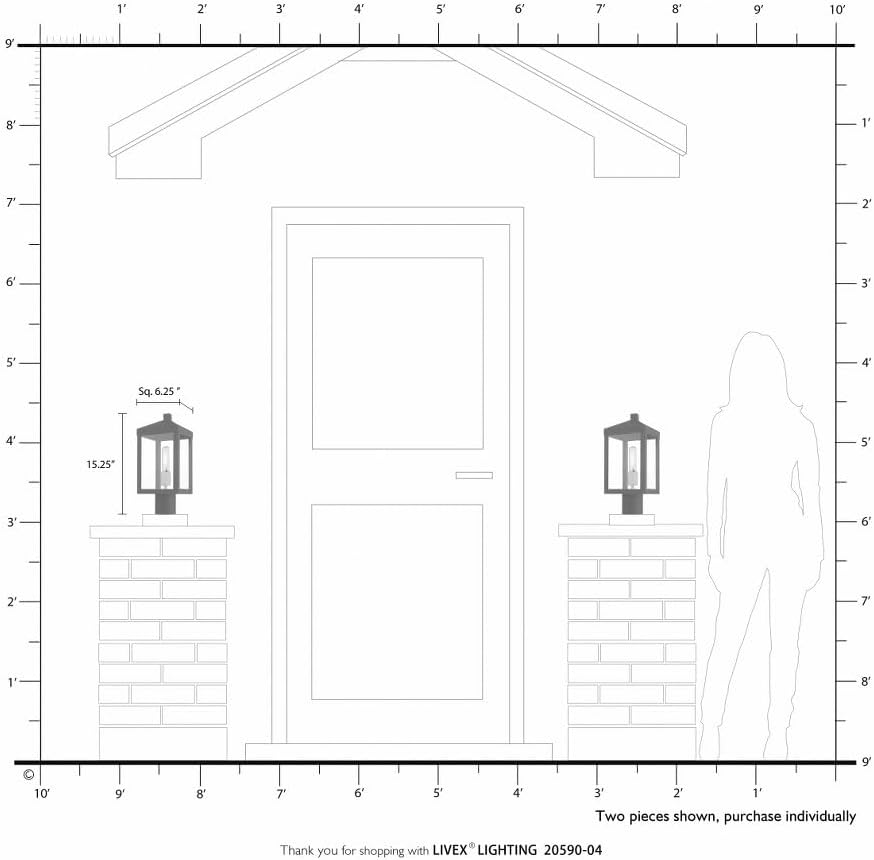 Livex Lighting 1 Light Bronze Outdoor Post Top Lantern