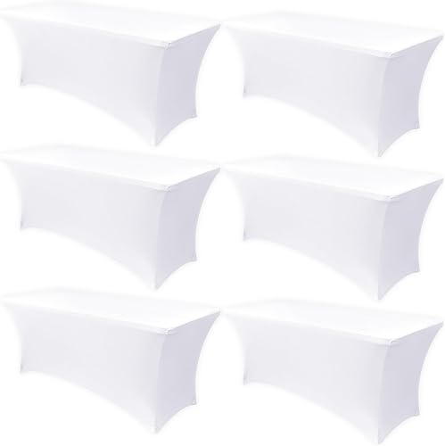 Obstal Lot de 6 housses de table extensibles en élasthanne pour tables de 1,2 m,