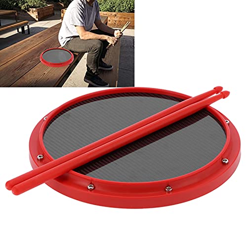 Drum Training Pad, Schokabsorberende Mat Dumb Drum Pad Drumsticks voor Outdoor voor Familie (rood) - Image 5
