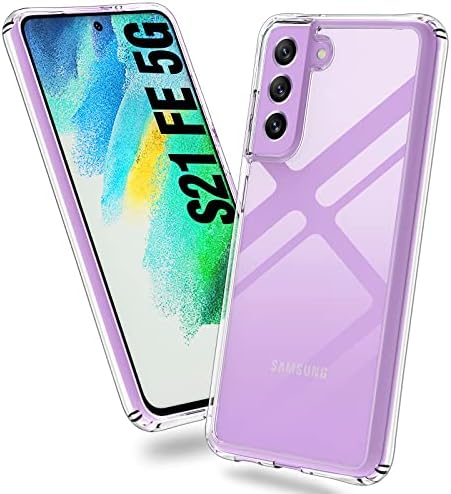 ykooe Samsung S21 FE Case, Crystal Clear S21 FE Transparent Protective Shockproof Bumper Airbag Phone Case for Samsung Galaxy S21 FE 5G
