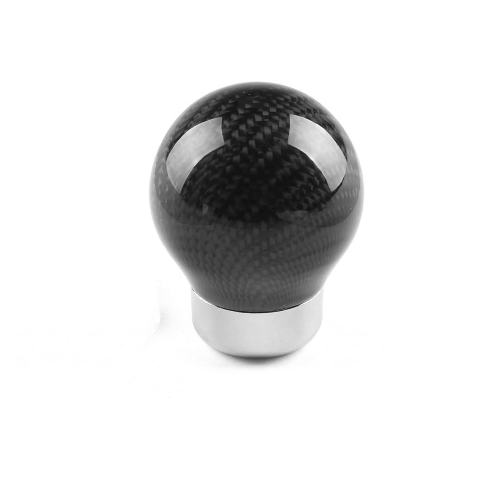 KOEHXJ Shift Gear Knob Cover Carbon Fiber Gear Shift Knob Manual Transmission Shifter Lever Round Ball Shape Handle(No Logo Ball Shape 2)