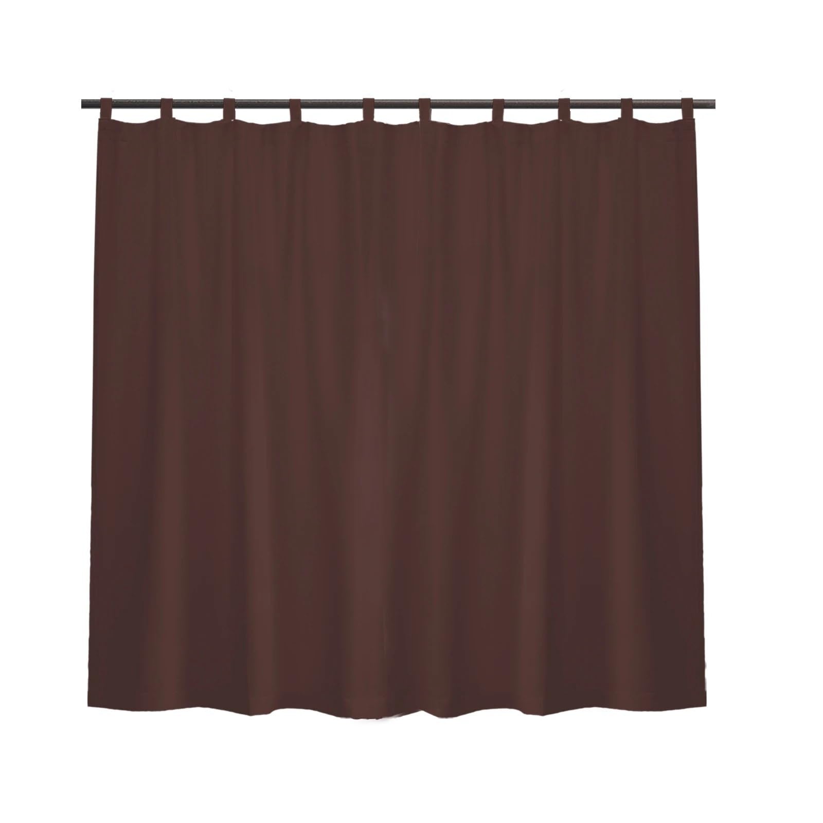 YXINAER Pergola Curtains Large Patio Waterproof Curtains Outdoor Garden Blackout(Brown,254x213CM)