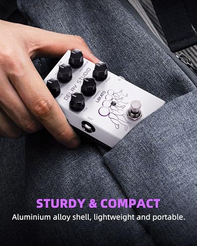 Image of LEKATO Delay Digital Guitar Effect Pedal with Tape Temps, LoFi, dTAP, Reverse Delay Pedal with Hardware Bypass for Electric Guitar (EP-04)