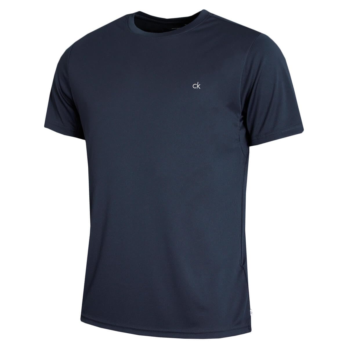 Calvin Klein (S, Navy) Mens Newport Moisture Wicking Breathable Lightweight T-Shirt Blue