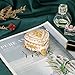 Hipiwe Vintage Metal Jewelry Box - Heart Shape Trinket Organizer Ring Box Case with Rose Pattern Jewelry Storage Box for Ring Earrings Necklace, Gift for Women