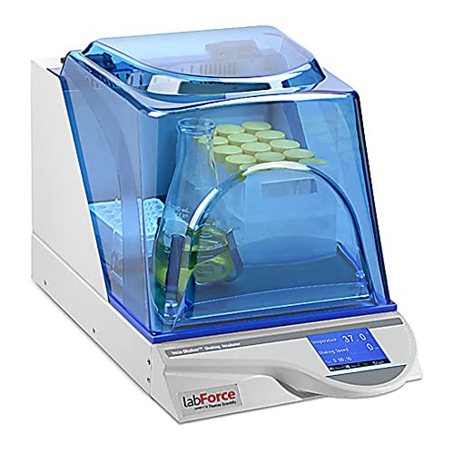 lab Force 1154J37 Mini Shaking Incubator with Non-Slip Rubber Mat, 230V, 50-60Hz, 300W, 11" Width, 18.8" Length, 13" Height
