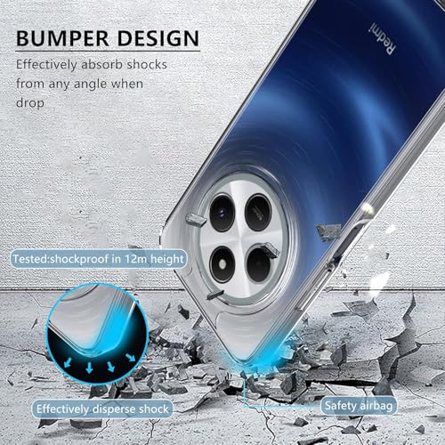 Image of JGD PRODUCTS for Redmi A4 5G Premium Transparent Hybrid Soft Slim Dust Proof Back Case Cover with Camera Protection