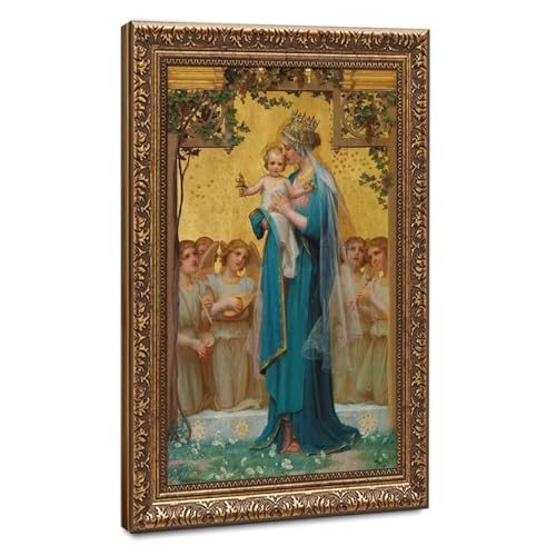 Impression sur toile Madonna And Child Enrique M Vidal cadre suspendu 40,6x61 cm