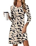 MOLERANI Women's Casual Plain Simple Long Sleeve T-Shirt Loose Dress