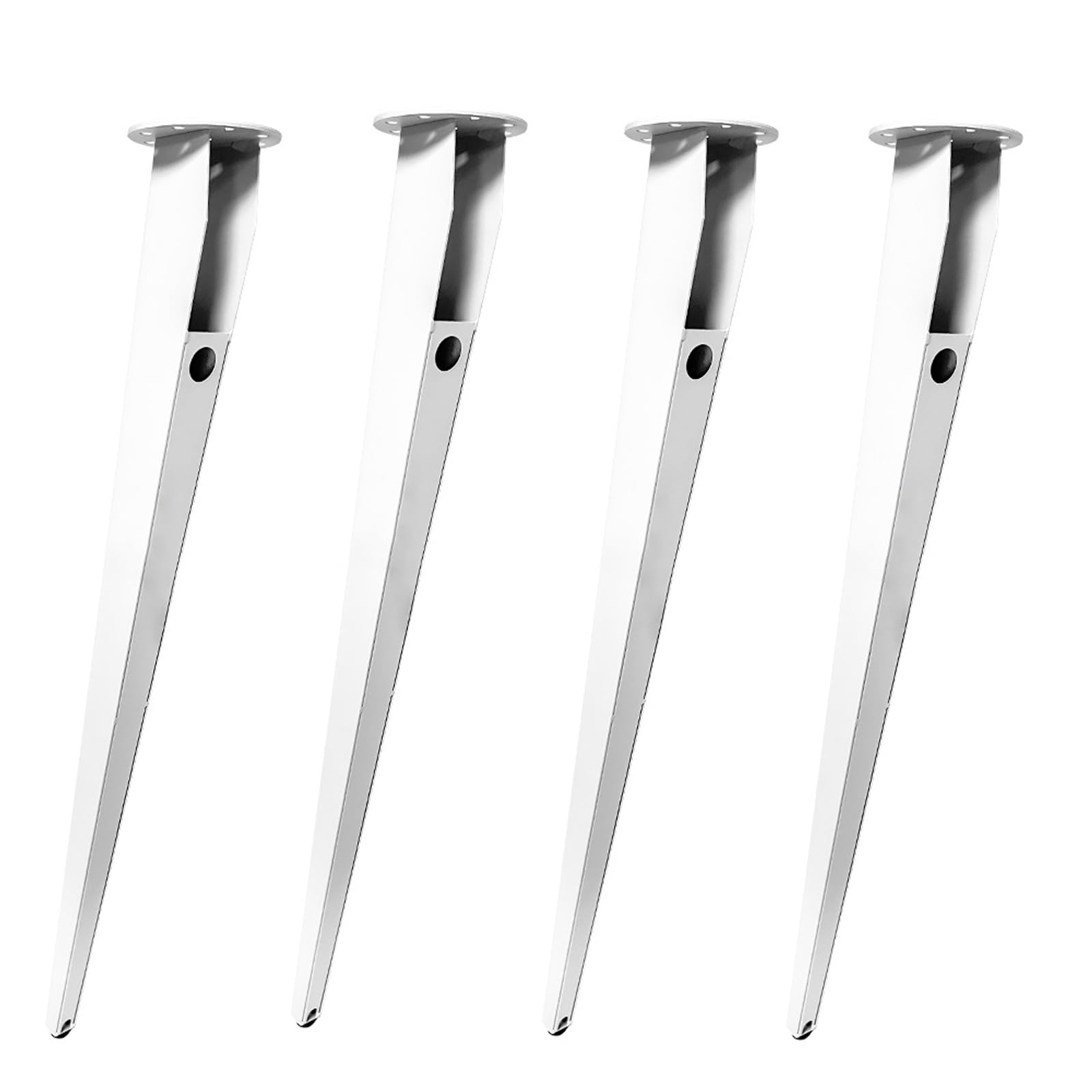 Pieds de meubles réglables en aluminium blanc lot de 4 pour cuisine