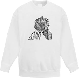 Azeeda 'Fabric Flower' Kid's Sweatshirt/Jumper (12-13 Years) (KW00008657)