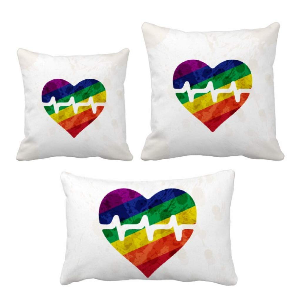 Coussin coeur arc-en-ciel LGBT pour exprimer votre fierté à la maison