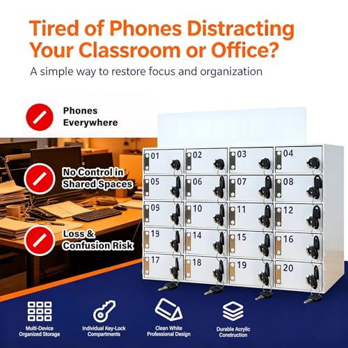 Rangement mobile 25 compartiments la solution anti distraction pour ecole et reunions - 4