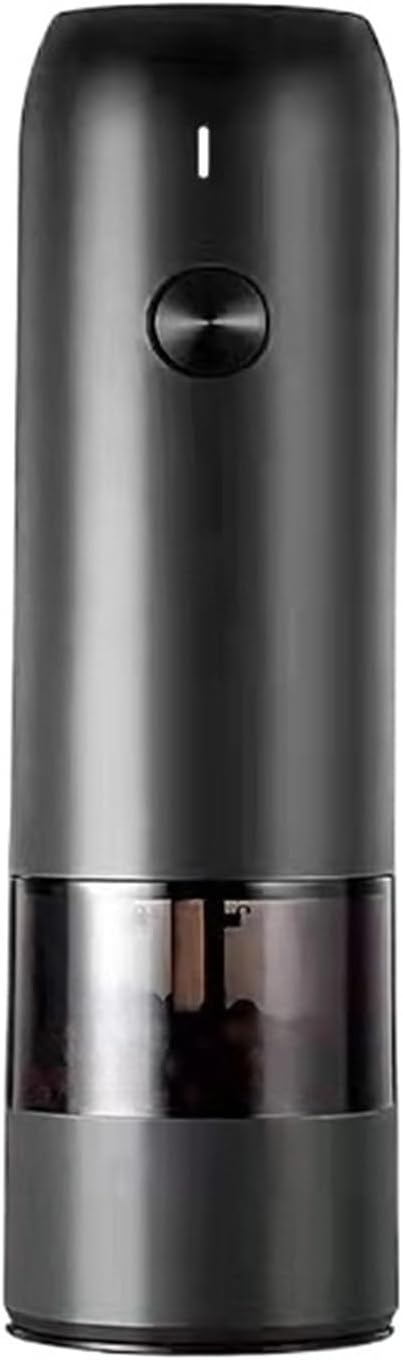 Electric Automatic Salt and Pepper Grinder Set Rechargeable With Gravity Spice Adjustable Spices Grinder Kitchen Tools(Black)