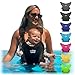 WaterLand Baby Carrier - Innovative Carrier You Can Use Both in Water & Land - Waterproof Infant Chest Holder with Adjustable Straps, Lightweight Toddler Harness for Pool & Beach (Black)