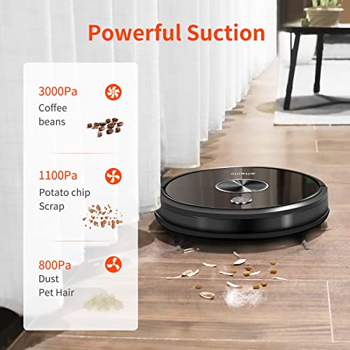 Ultenic D5s Pro+ Robot Aspirateur Laveur 3000PA 2 en 1, 150min d'Autonomie, Contrôle Intelligent avec App et Alexa, Idéal pour Les Poils d'animaux, Cheveux, Poussière et Moquettes - Image 4