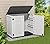 ZZM 4x2.5 FT Outdoor Storage Shed, Resin Waterproof Storage Cabinet for Garden Tools with Lockable Lid,Latch (White)