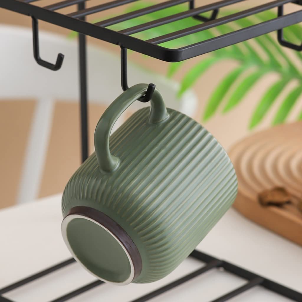 Tazze da caffè/Tazze da caffè Tazze Ciotola in Ceramica a Righe in Rilievo Bere a casa Contanti Tazza da caffè per Ragazze Semplice Tazza da tè per Ufficio Tazze (B)