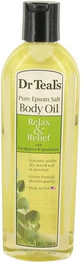 Dr Teal's Moisturizing Bath & Body Oil, Eucalyptus & Spearmint , 8.8 Fluid Ounce