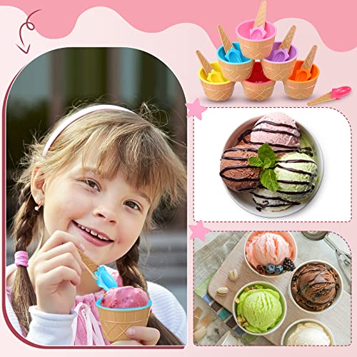 32 Pack Reusable Plastic Ice Cream Bowls And Spoons 8 Candy Colors Ice Cream Cups Summer Ice Cream Party Decorations Ice Cream Party Favors Ice Cream Party Supplies For Yogurt Pudding Diy Baking #TOP4