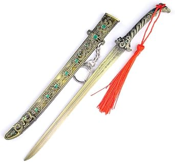 Fashion perimeter animated sword keychain zinc alloy model
