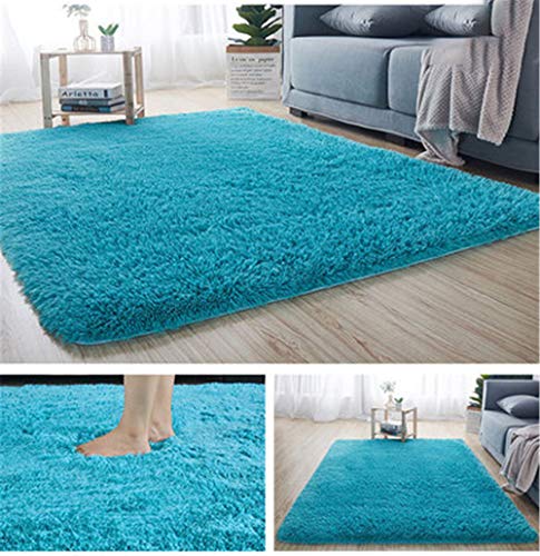 Alfombra de pelo sintético suave rectangular de 80x120 cm para piso 2