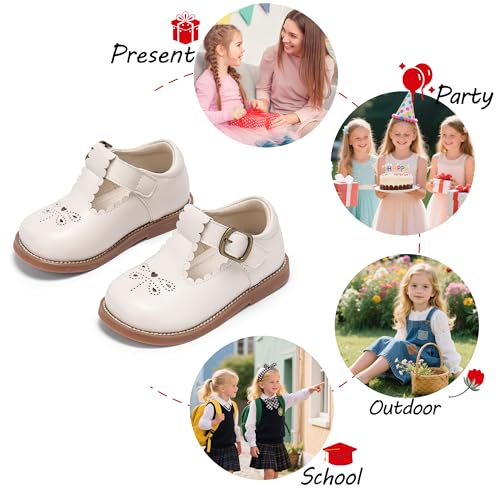 Image of PHIRAMIN Toddler Girl Mary Jane Dress Shoes-Little Girl School Uniform Shoes for Wedding Party