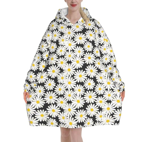 Sweat à capuche style couverture flanelle thermique fini les frissons sur le canapé