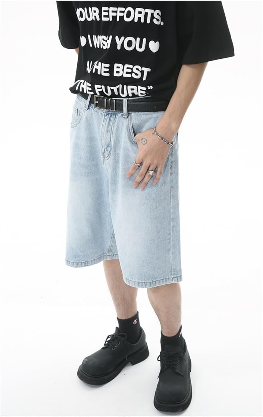 Baggy Jorts Denim Shorts Baggy Jorts Casual Wide Leg Shorts Patchwork Jeans Shorts Jorts Y2K