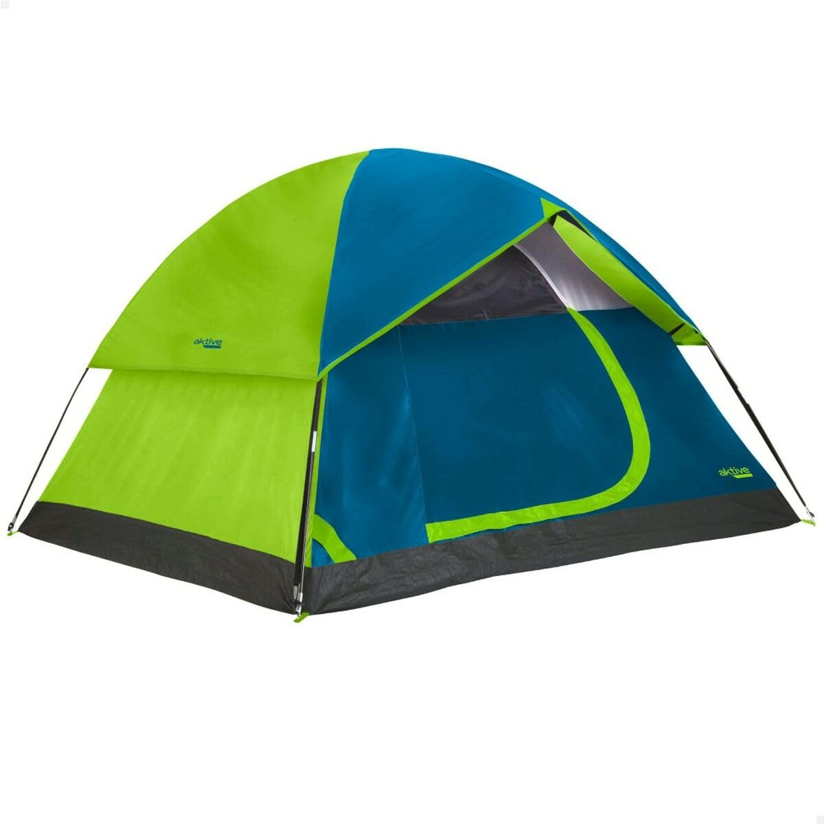 Tienda de Campaña Aktive 4 Personas 240 x 130 x 210 cm (2 Unidades)