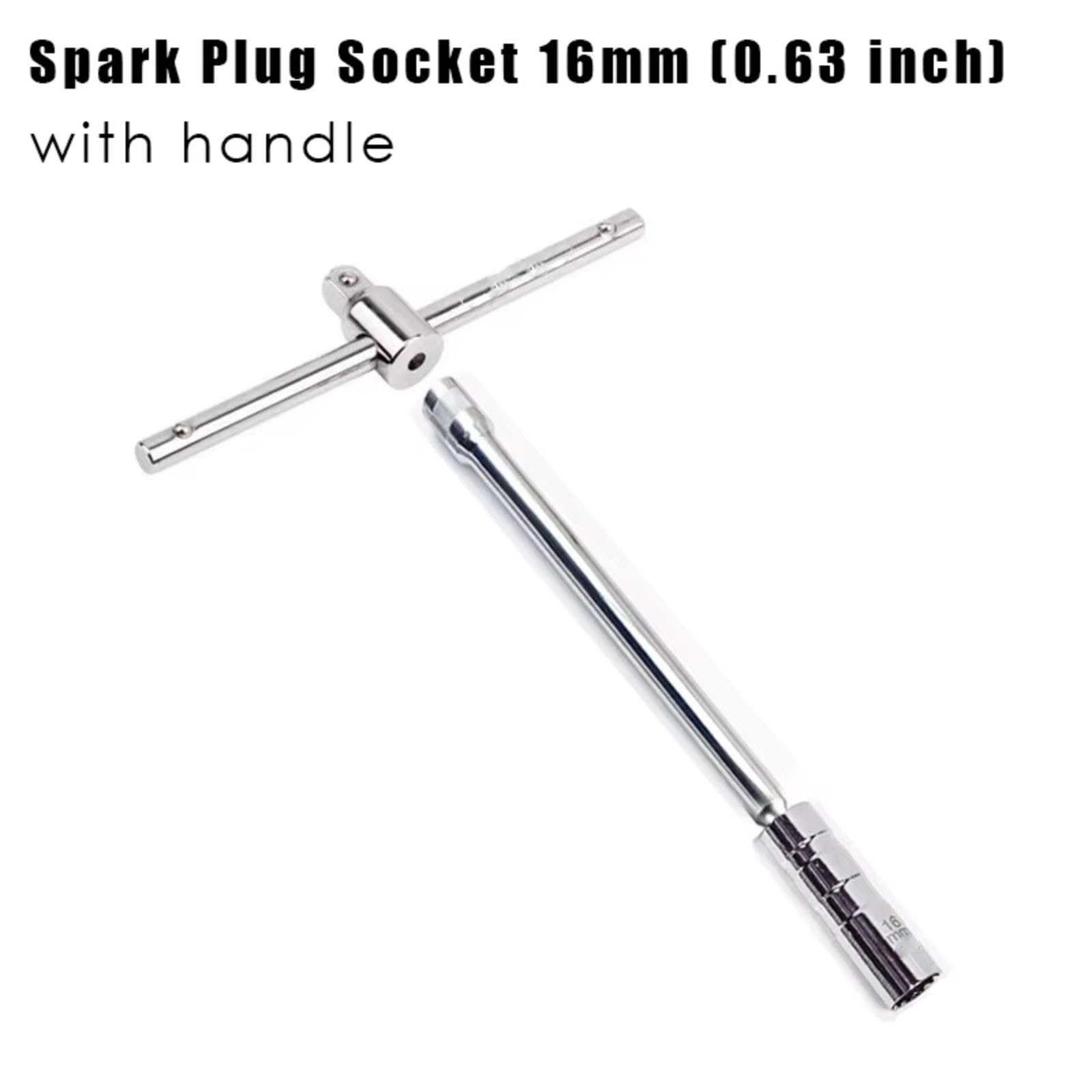Llaves de bujías Extracción De Torsión Automática Enchufe Bujía Herramienta Magnética Llave Giratoria Extensión Larga Reparación Instalación 16mm(16mm)