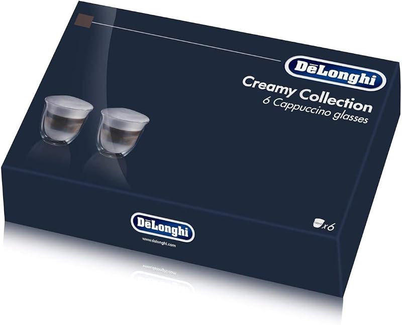 America 5513296661 Creamy Collection Double Walled Thermo Cappuccino Glasses (Set of 6), Clear