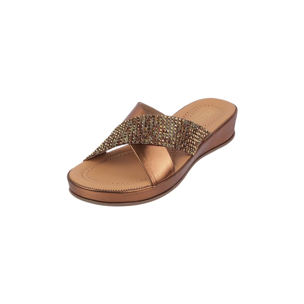 Metro Women Gun Metal Wedge Heel Cross Strap Comfort Slip-on Sandal UK/5 EU/38 (44-157) (B0D79FYSQ2) Amazon Price History, Amazon Price Tracker