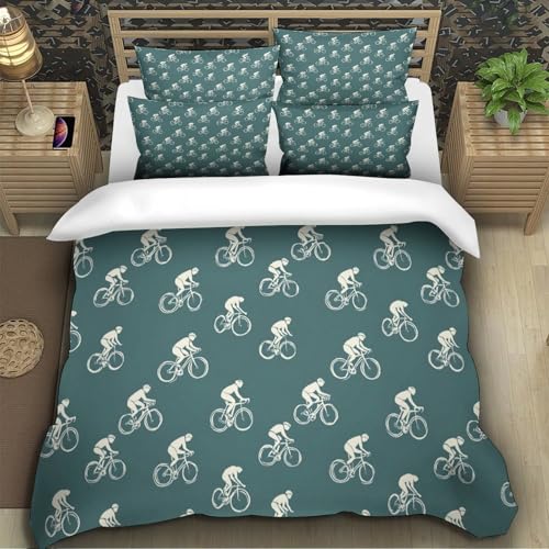 Parure de lit double 200x200cm au design numérique premium