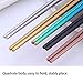 HuaLan Metal Stainless Steel Chopsticks ,Japanese Korean Chopsticks Dishwasher Safe and Easy to Clean, Anti-slip Reusable Chop Sticks 5 Pairs Gift Set - Multicolor Rainbow